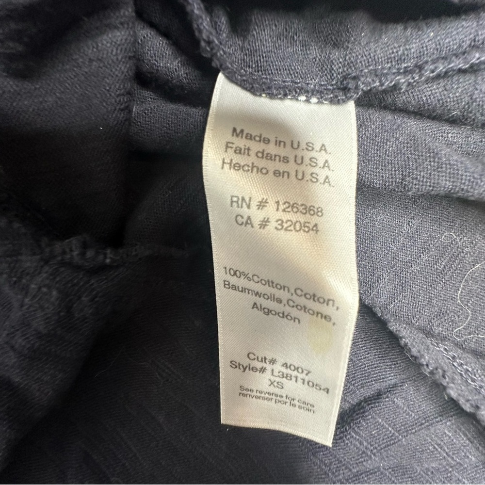 Anthropologie Left of Center long Sleeve V-neck Tee Navy xs - Picture 9 of 9